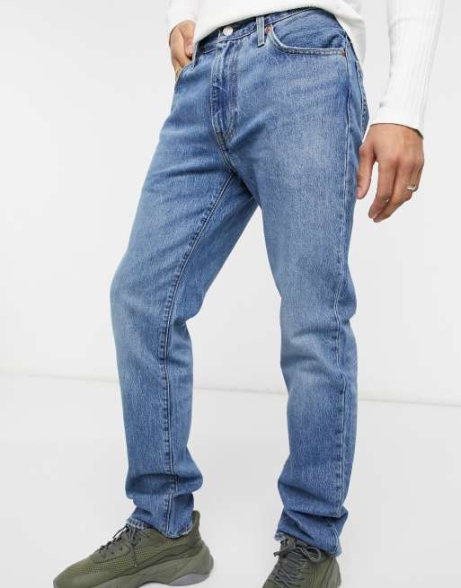 Levi's - 511 - Slim-fit jeans in middenblauw met wassing