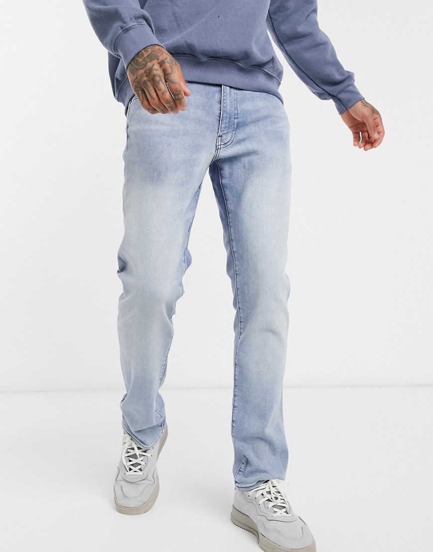 Levi's 511 - Slim-fit jeans met lichte wassing en stretch-Blauw