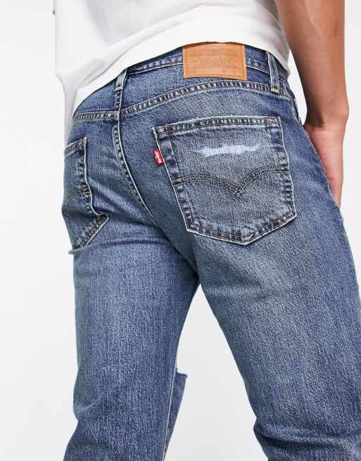 Levi s 511 slim jeans in blue wash with abraisons