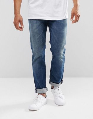 dark blue jeans mens outfit