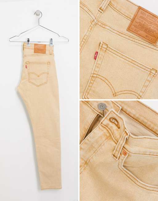 Levi's – 512 – Beżowe dopasowane zwężane jeansy, 4 z 4