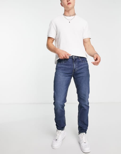 Levi's – 512 – Ciemnoniebieskie dopasowane jeansy ze zwężanymi nogawkami