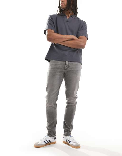 Levi's – 512 – Dopasowane zwężane jeansy w szarym kolorze