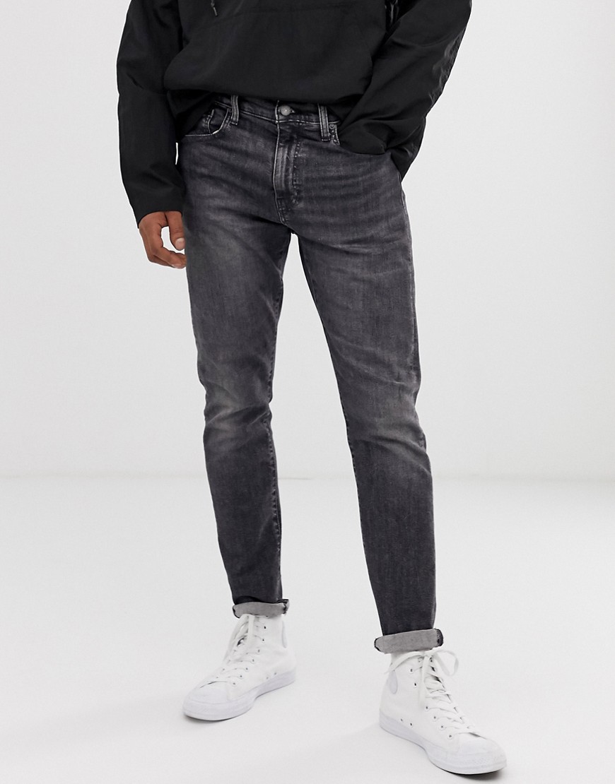 Levi's – 512 – Grå avsmalnande lågt skurna slim jeans