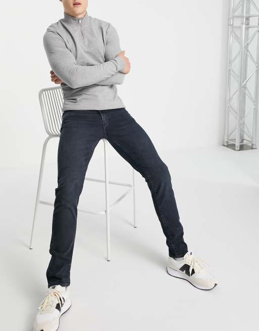 Levi's - 512 - Jean slim coupe ajustée à délavage vintage - Bleu marine foncé 