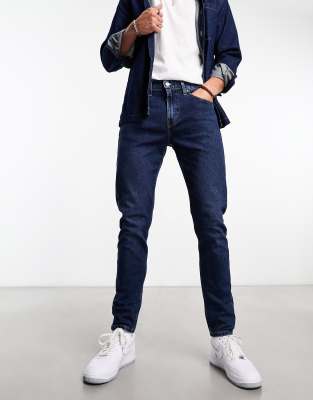 Levi's - 501 - Jean court coupe droite taille haute - Bleu délavé moyen