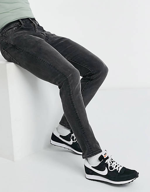 Vergemakkelijken lanthaan Zwaaien Levi's - 512 - Jeans met smalle, toelopende pasvorm in warm gewassen zwart  | ASOS
