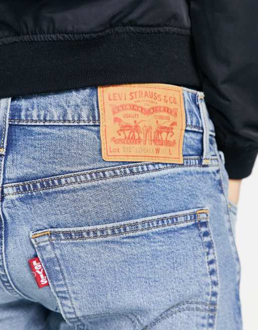 Levi's - 512 - Jeans slim affusolati lavaggio blu chiaro con strappi , 4 di 4