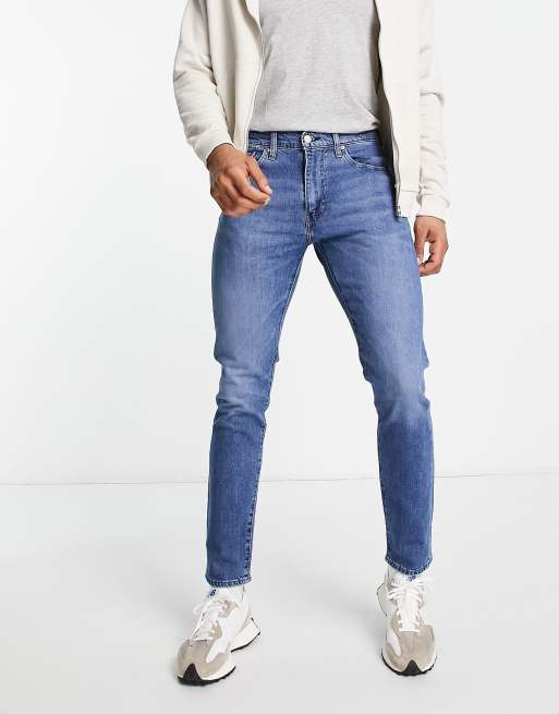 Levi's 512 - Jeansy o obcisłym kroju i zwężanym fasonie w kolorze niebieskim o odcieniu Pelican Rust z efektem sprania
