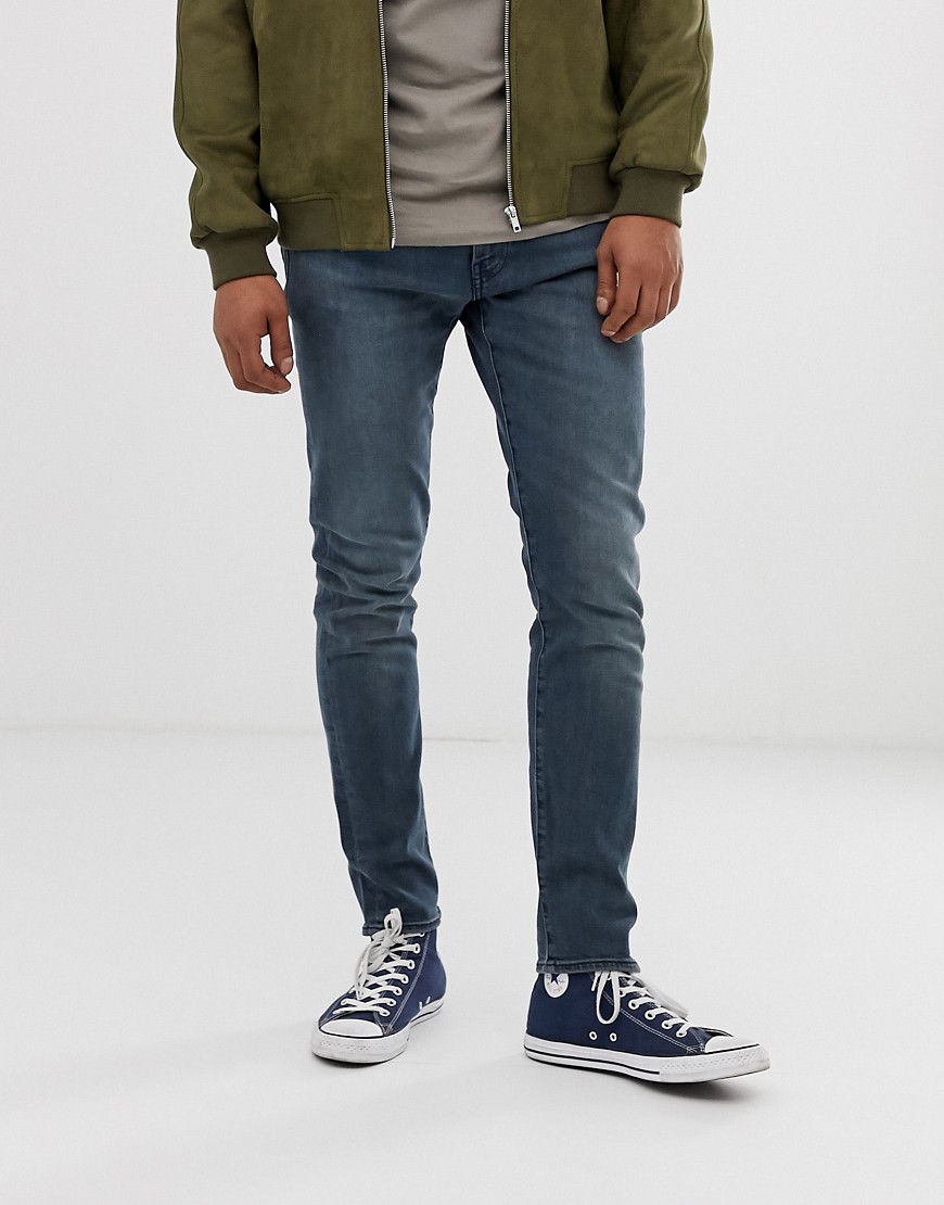Levi's – 512 – Mellanblå avsmalnande lågt skurna slim jeans