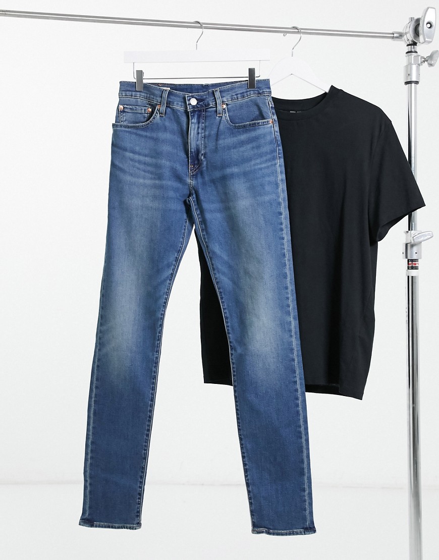Levi's – 512 – Mellanblå slim jeans med avsmalnande passform