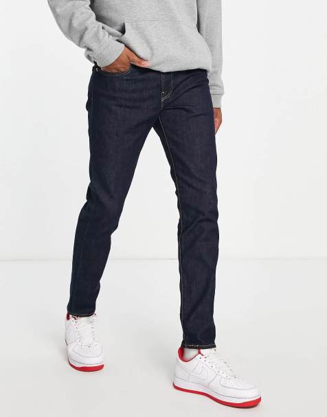 Levi's – 512 – Mörkblå, tvättade, smala jeans med avsmalnande ben och låg midja - view 1