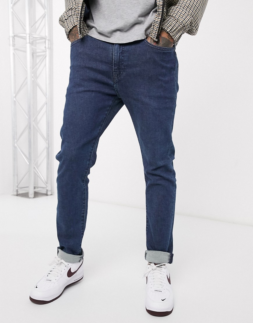 Levi's – 512 – Mörktvättade, avsmalnande slim jeans med avancerad stretch i färgen Sage Nightshine-Blå