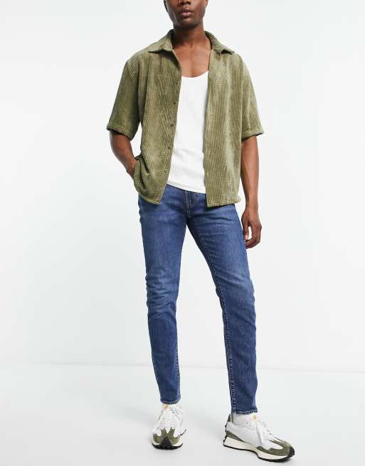 Levi's – 512 – Niebieskie dopasowane jeansy ze zwężanymi nogawkami