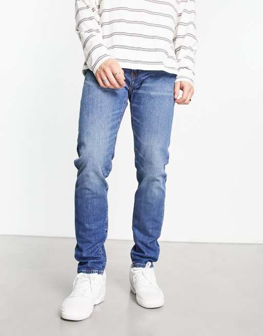 Levi's – 512 – Niebieskie dopasowane jeansy ze zwężanymi nogawkami