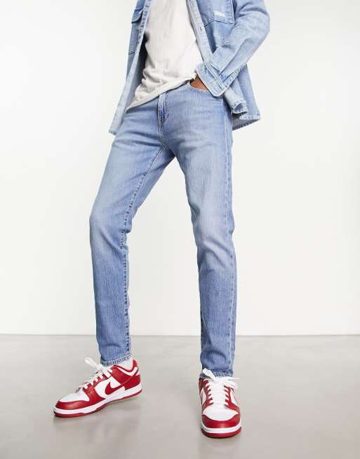 Levi's – 512 – Niebieskie dopasowane jeansy ze zwężanymi nogawkami