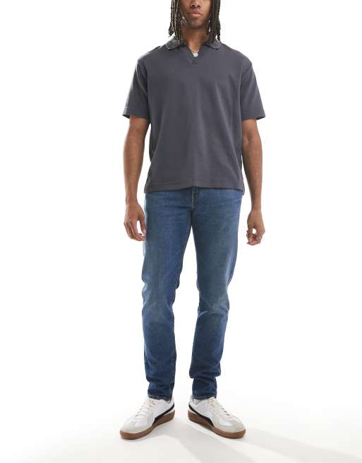 Levi's – 512 – Niebieskie dopasowane jeansy ze zwężanymi nogawkami