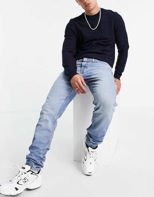 Levi's – 512 – Niebieskie dopasowane jeansy ze zwężanymi nogawkami