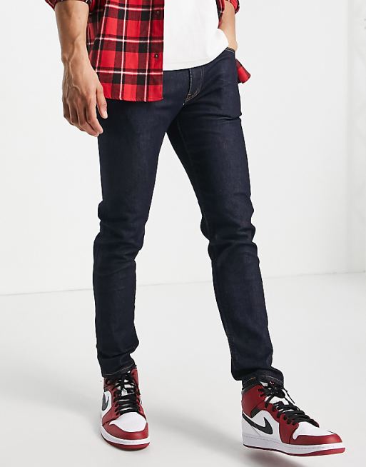 Levi's 512 slim taper fit jeans in mid knight advance stretch dark indigo rinse wash | ASOS