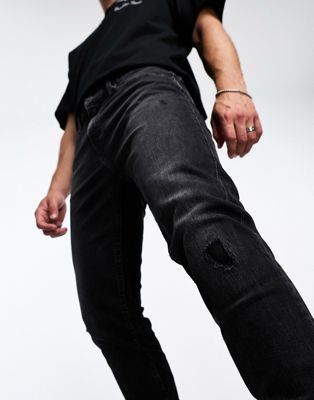 Levi's 512 slim taper jeans in black wash
