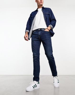 Levi's 512 slim taper jeans in dark navy wash - ASOS Price Checker