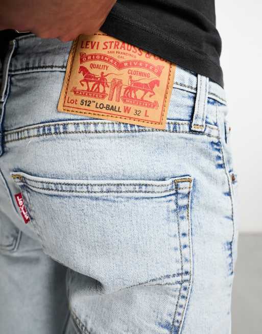 Levi's 512 slim taper jeans in light blue wash