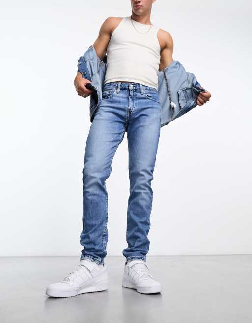 Levi's 512 slim taper jeans in light blue wash