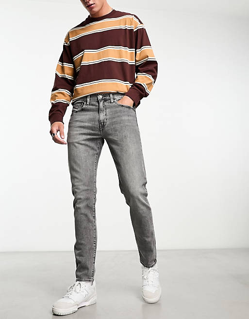 Levi's 512 slim taper jeans in light grey wash | ASOS