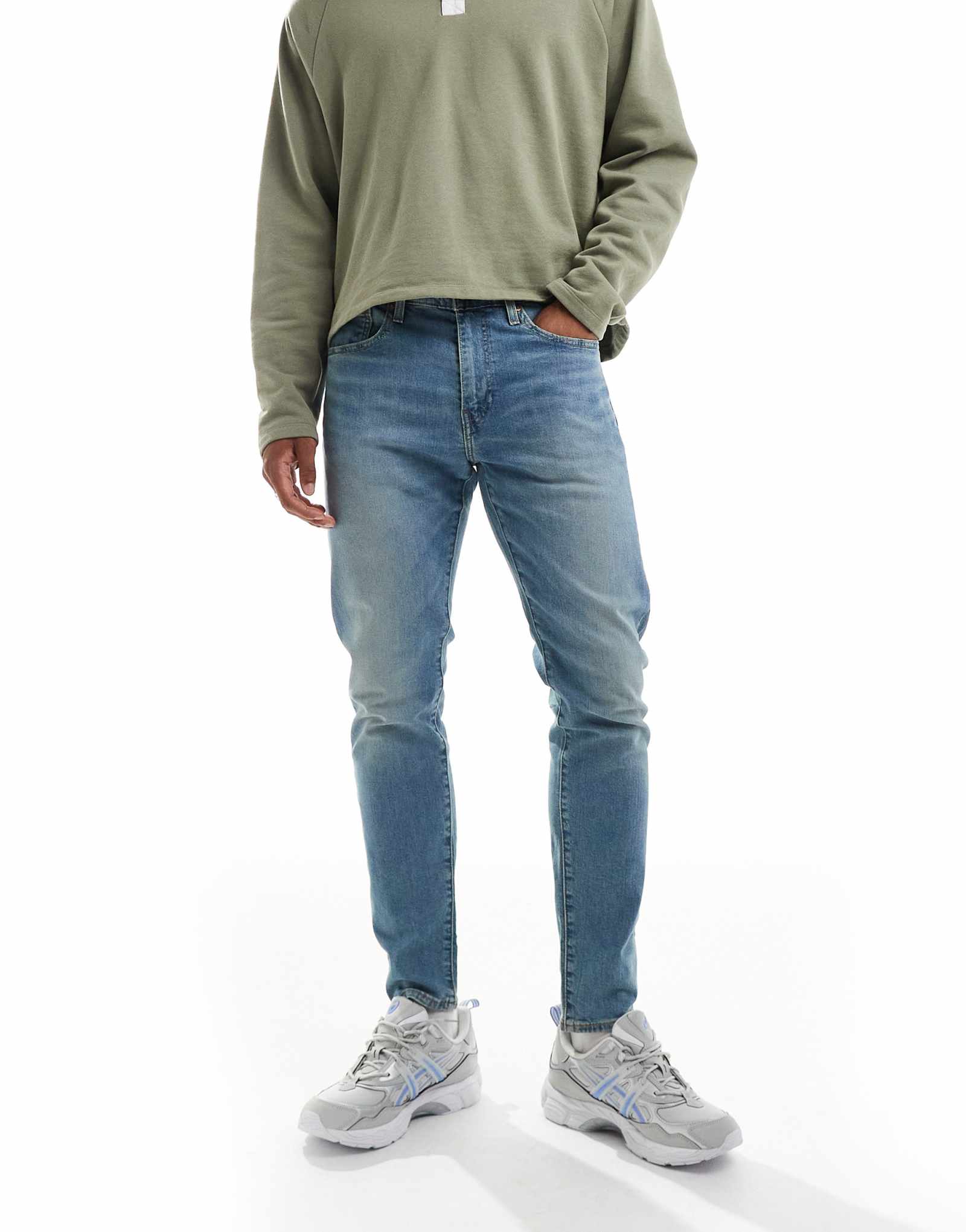 Зауженные джинсы Levi's 512 в легкой винтажной стирке