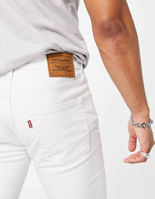 Levi's 512 slim taper jeans in white | ASOS