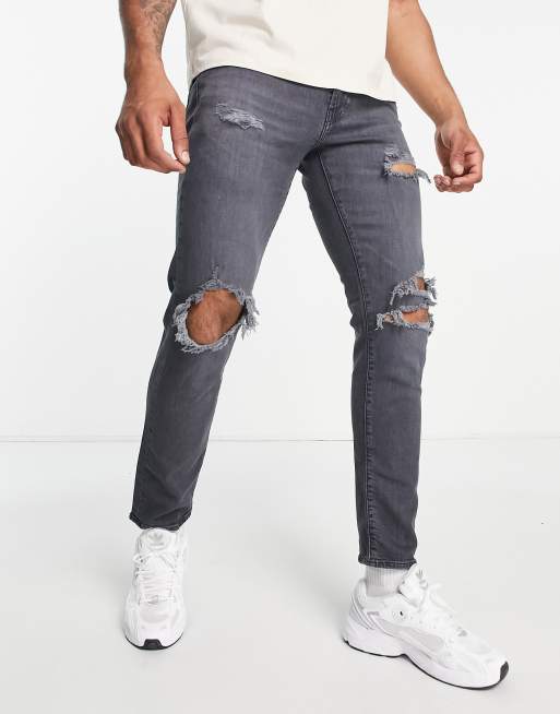 Levi's distressed clearance jeans mens black