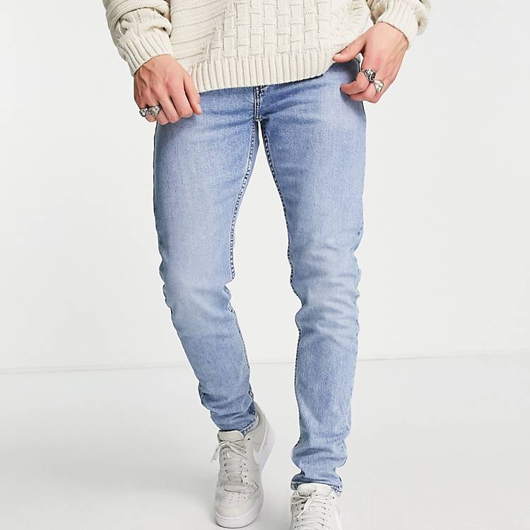 Levi's 512 slim taper lo ball jeans in light blue wash | ASOS
