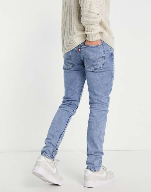 Levi's 512 slim taper lo ball jeans in light blue wash | ASOS