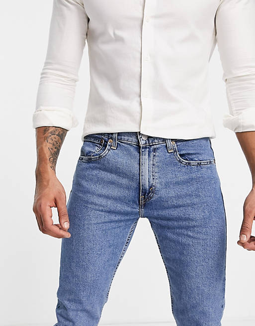 Levi's 512 slim taper lo-ball jeans in mid blue wash | ASOS