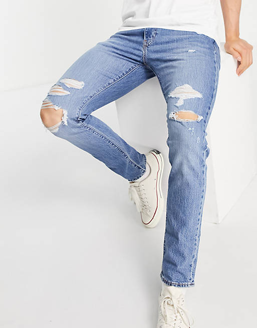 Top 51+ imagen levi’s 512 slim ripped jeans