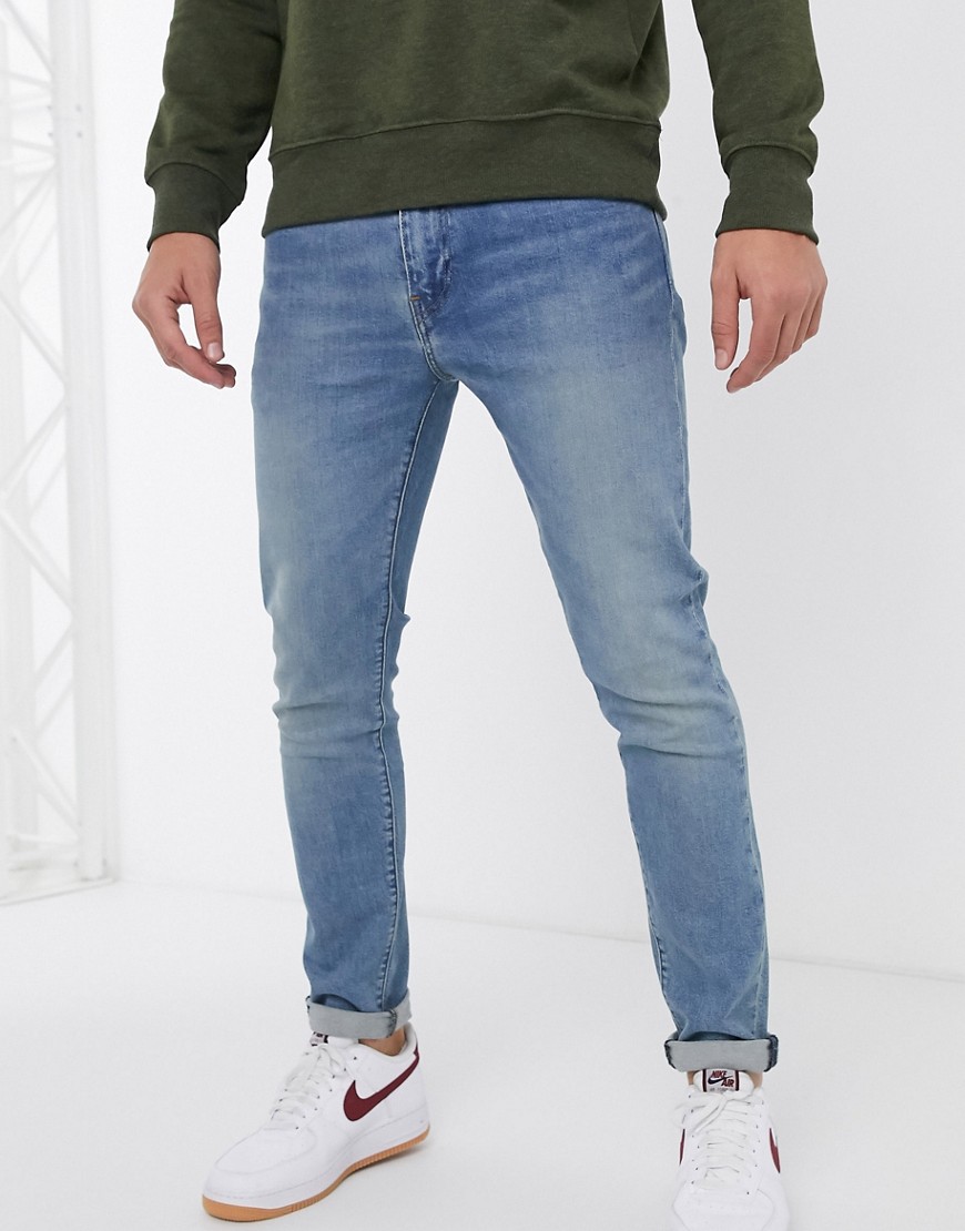 Levi's 512 slim tapered fit jeans in pelican rust mid wash-Blue