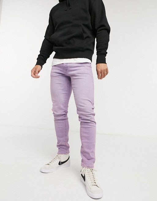 Levi's 512 slim tapered fit jeans in lilac wash