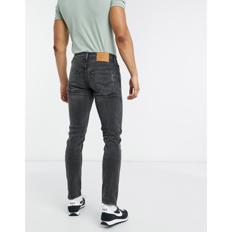 Levi's 512 slim tapered fit jeans in snow fort warm washed black | ASOS