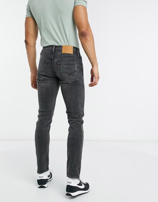 Levi's 512 slim tapered fit jeans in snow fort warm washed black | ASOS