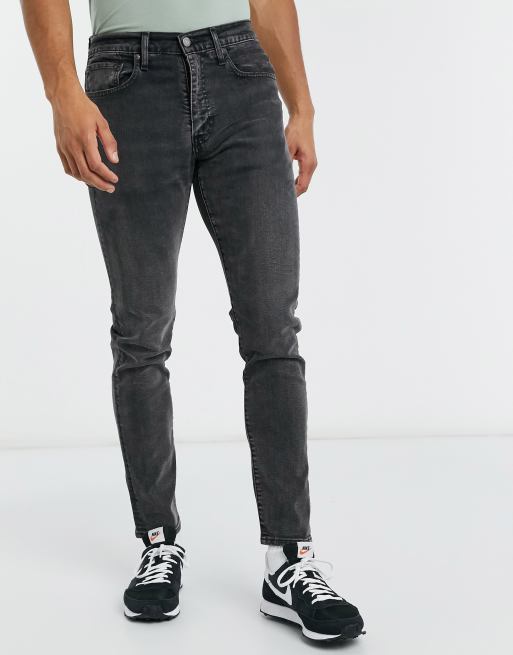 Levi's 512 slim tapered fit jeans in snow fort warm washed black | ASOS