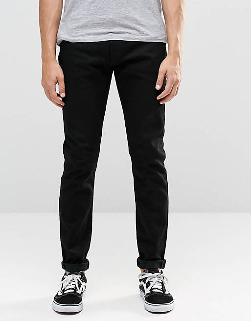Levi's 512 slim tapered low rise jeans nightshine black | ASOS
