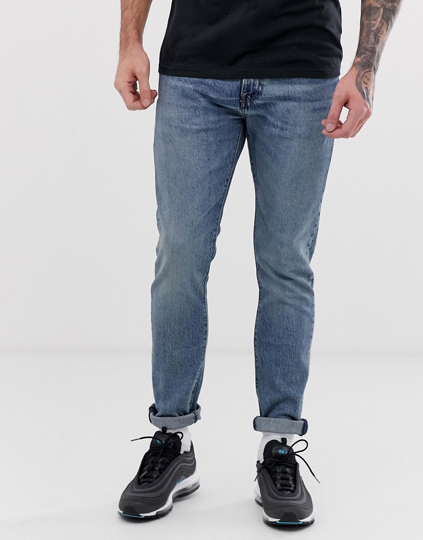 Levi's 512 - Smalle jeans met smaltoelopende pijpen in 'coho creek' midwash-Blauw