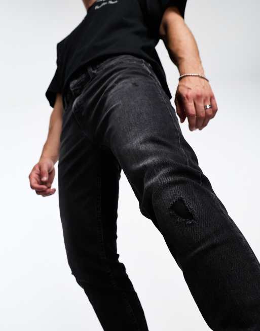 Levi's - 512 - Smalle, tapered jeans i sort vask