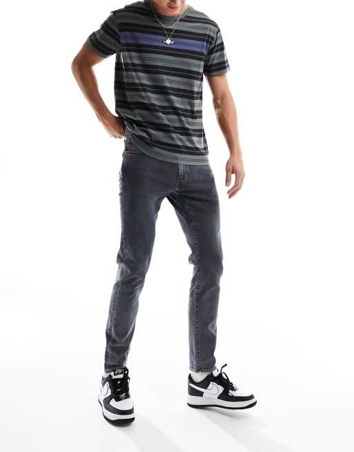 Levi's - 512 - Smalle, toelopende jeans in donkerblauwe wassing