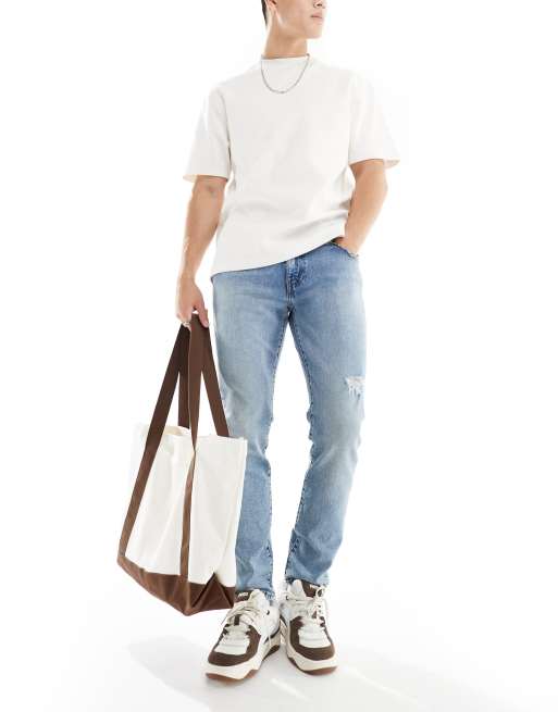 Levi's - 512 - Smalle, toelopende jeans in lichtblauw