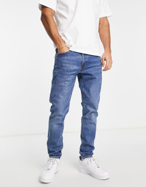 Levi's 512 tapered jeans in mid blue | ASOS