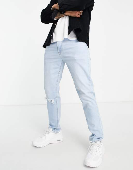Levi's - 512 - Tapered slim-jeans med flænger på knæene i lyseblå vask, 2 af 4