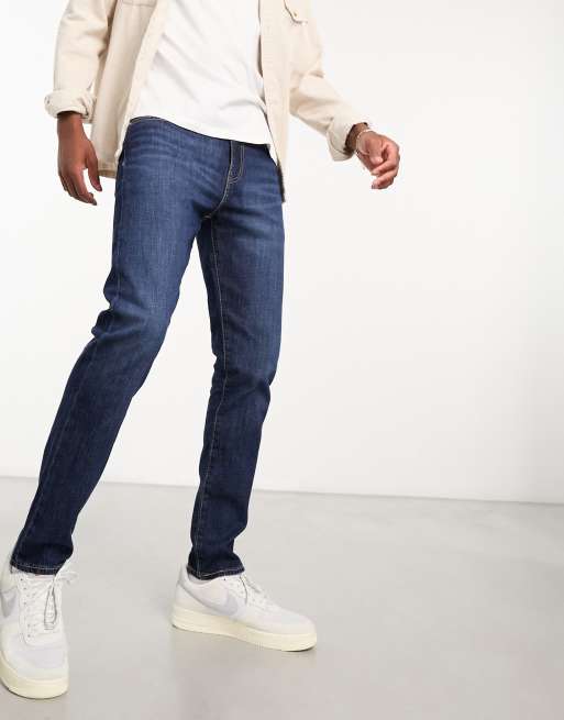 Levi's - 512 - Tapered, smalle jeans i mørk marineblå vask