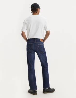 Schmal geschnittene Straight Jeans in Blau-Navy Navy W32 L30