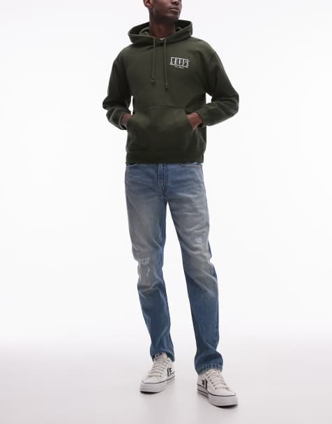 Levi's – 515 – Niebieskie zwężane jeansy o dopasowanym kroju z przetarciami - view 1